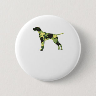 German Shorthair Pointer _ Dog Camouflage Silhouet 6 Cm Round Badge