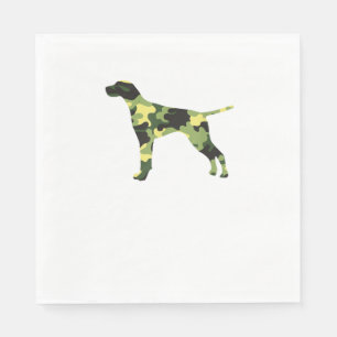 German Shorthair Pointer _ Dog Camouflage Silhouet Napkin