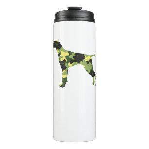German Shorthair Pointer _ Dog Camouflage Silhouet Thermal Tumbler