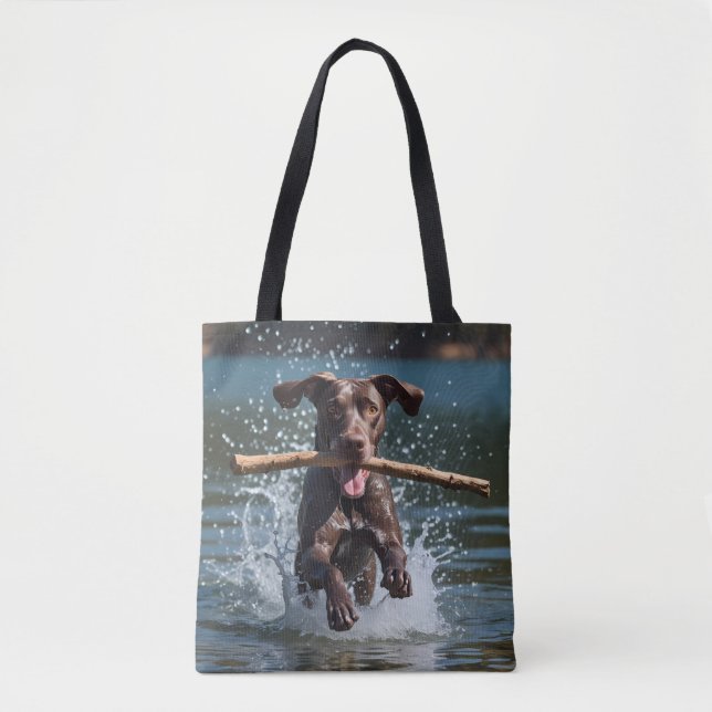 German Shorthair Pointer Elegant Shoulder Tote Bag (Front)