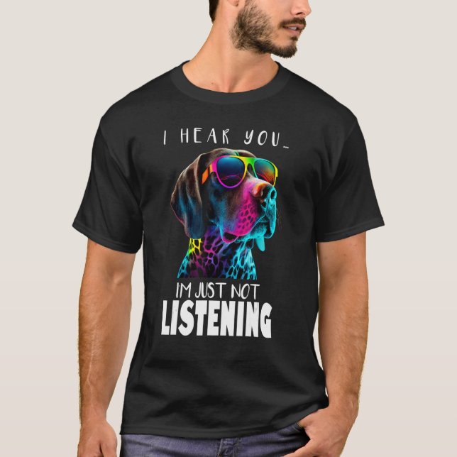 German Shorthair Pointer  GSP Dad Mum 1 T-Shirt (Front)