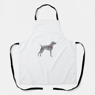 German Shorthair Pointer I GSP Dog Mum I Love Hear Apron