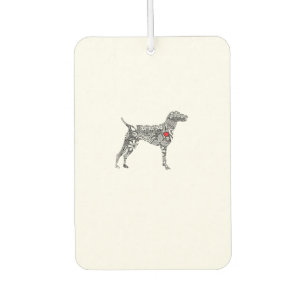 German Shorthair Pointer I GSP Dog Mum I Love Hear Car Air Freshener