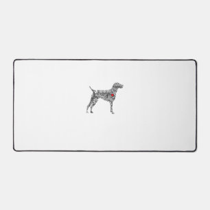 German Shorthair Pointer I GSP Dog Mum I Love Hear Desk Mat