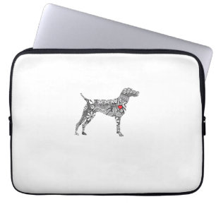 German Shorthair Pointer I GSP Dog Mum I Love Hear Laptop Sleeve
