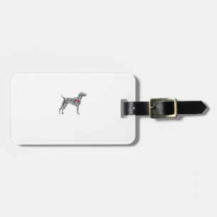 German Shorthair Pointer I GSP Dog Mum I Love Hear Luggage Tag
