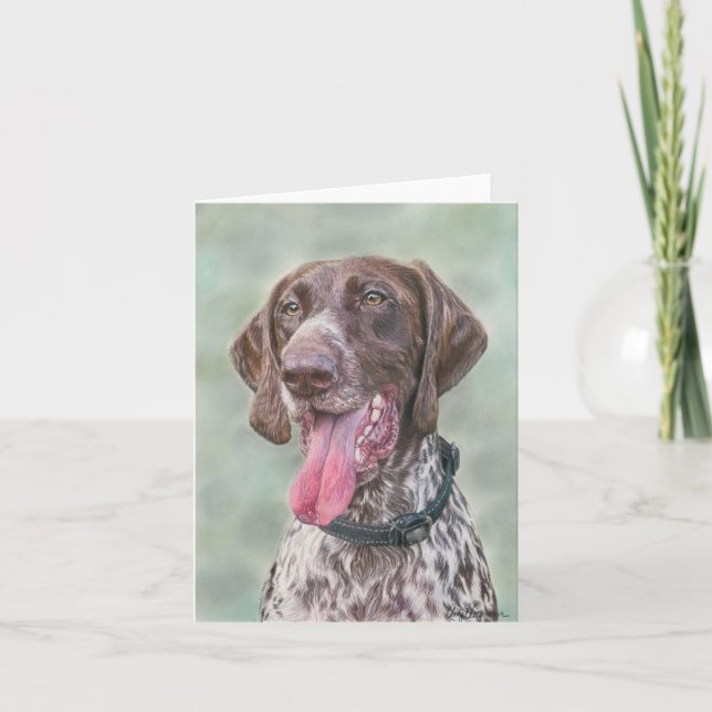 German Shorthair pointer notecard (Front)