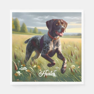 German Shorthair Pointer Running Napkin