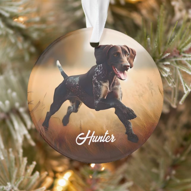 German Shorthair Pointer Running Ornament (Tree)