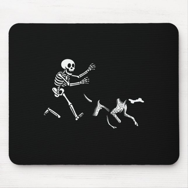German Shorthaired Inter Running Skeleton Hallowee Mouse Pad (Front)