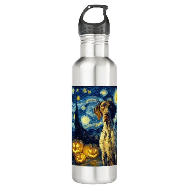 German Shorthaired Pointer 1 Cute Dog Halloween Ja 710 Ml Water Bottle (Front)