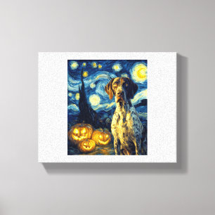 German Shorthaired Pointer 1 Cute Dog Halloween Ja Canvas Print