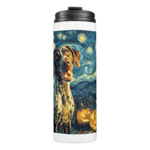 German Shorthaired Pointer 2 Cute Dog Halloween Ja Thermal Tumbler