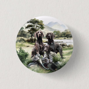 German Shorthaired Pointer 3 Cm Round Badge