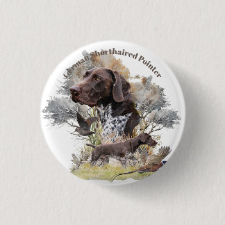 German Shorthaired Pointer  3 Cm Round Badge