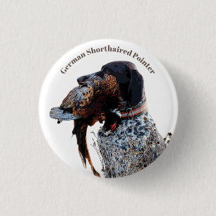 German Shorthaired Pointer 3 Cm Round Badge