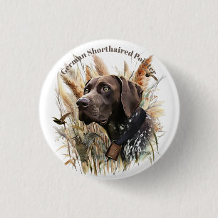 German Shorthaired Pointer  3 Cm Round Badge