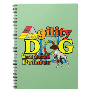 German Shorthaired Pointer Agility Spiral Notebook