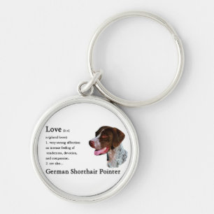 German Shorthaired Pointer Art Love Is Key Ring