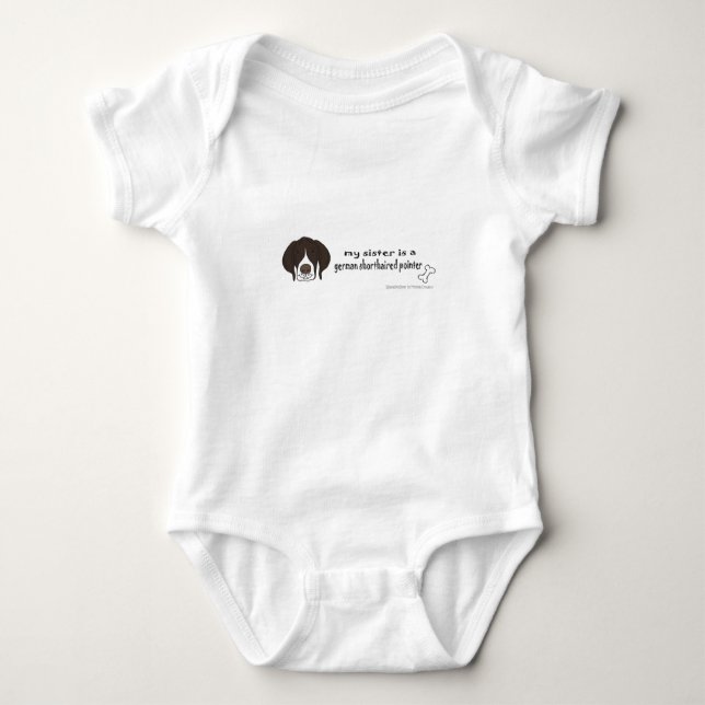 german shorthaired pointer baby bodysuit (Front)