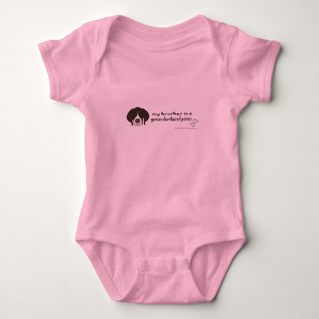 german shorthaired pointer baby bodysuit (Front)