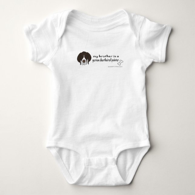 german shorthaired pointer baby bodysuit (Front)