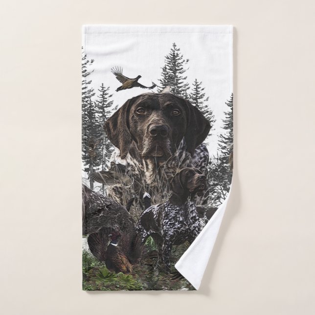 German Shorthaired Pointer     Bath Towel Set (Hand Towel)