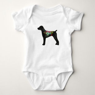 German Shorthaired Pointer Boho Silhouette Baby Bodysuit