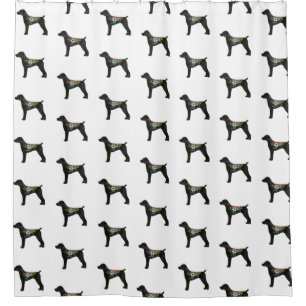 German Shorthaired Pointer Boho Silhouette Shower Curtain
