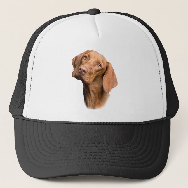 German Shorthaired Pointer Brown Dog Trucker Hat (Front)