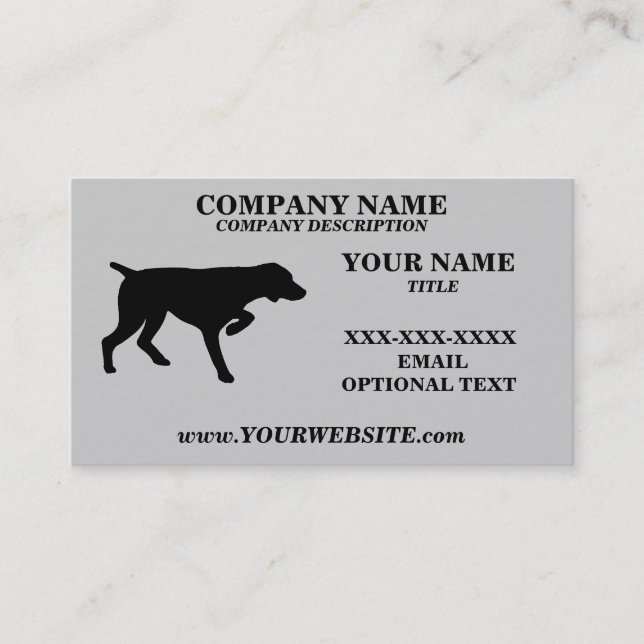 GERMAN SHORTHAIRED POINTER - Business Card Templat (Front)