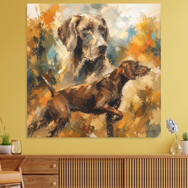 German Shorthaired Pointer  Canvas Print (Insitu(LivingRoom))