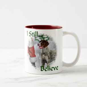 German Shorthaired Pointer Christmas Gifts Two-Tone Coffee Mug