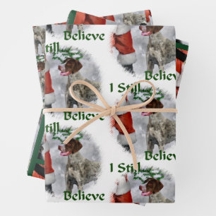 German Shorthaired Pointer Christmas Wrapping Paper Sheet