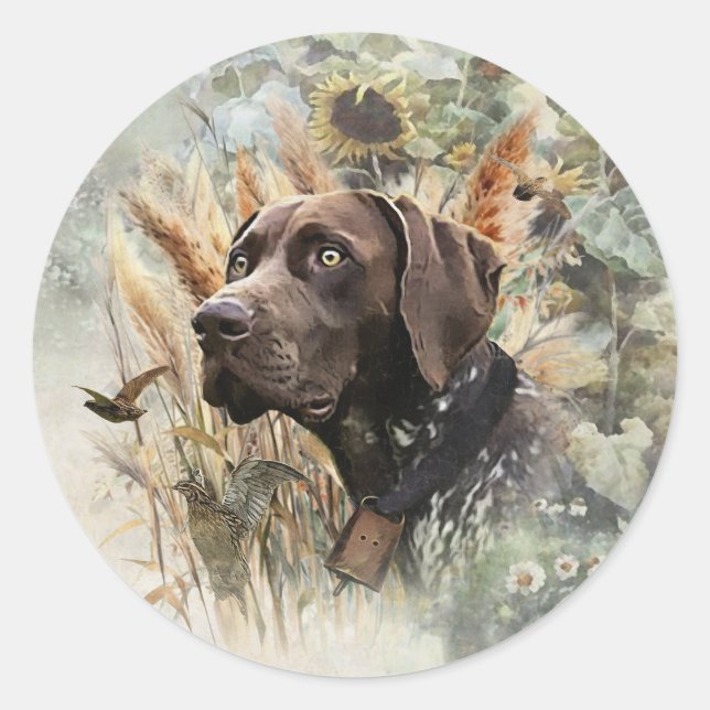 German Shorthaired Pointer Classic Round Sticker (Front)