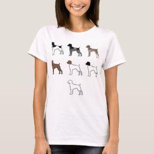 german shorthaired pointer colour silhouettes T-Shirt