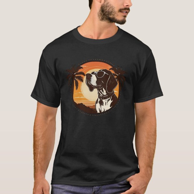 german shorthaired pointer Cute Cool Sunglasses T-Shirt (Front)