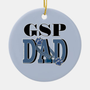 German Shorthaired Pointer DAD Ceramic Tree Decoration