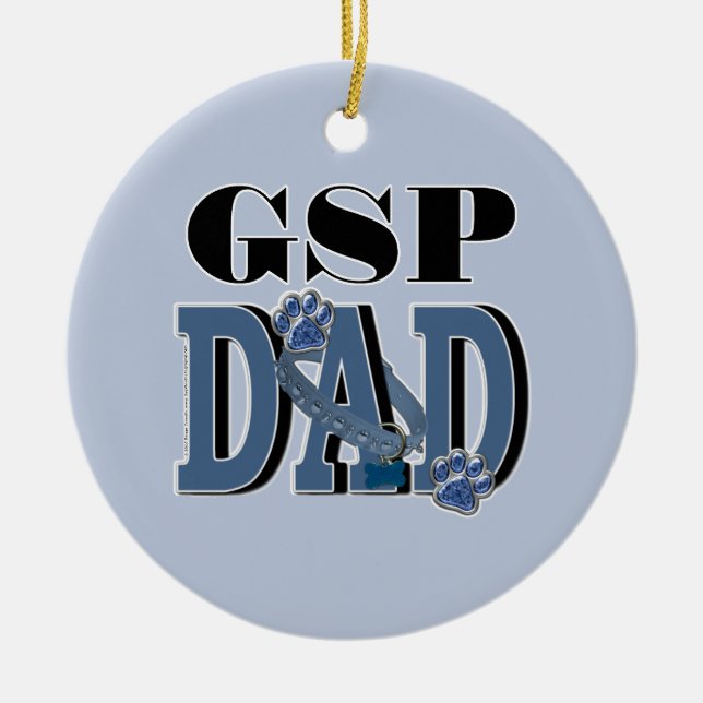 German Shorthaired Pointer DAD Ceramic Tree Decoration (Front)