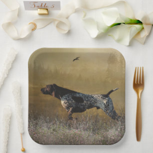 German Shorthaired Pointer ,Deutsch Kurzhaar Paper Plate