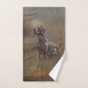 German Shorthaired Pointer ,Deutsch Kurzhaar Tapes Bath Towel Set