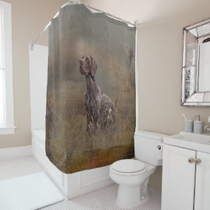 German Shorthaired Pointer ,Deutsch Kurzhaar Tapes Shower Curtain