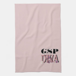German Shorthaired Pointer DIVA Tea Towel