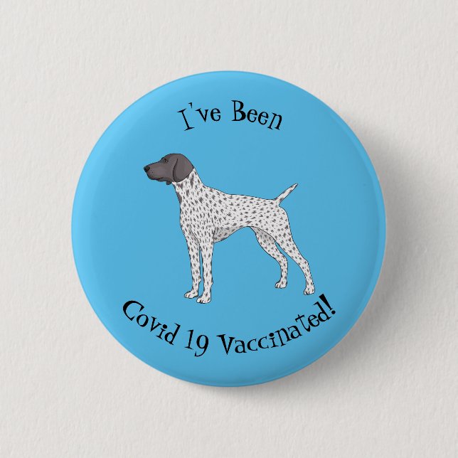 German Shorthaired Pointer dog cartoon 6 Cm Round Badge (Front)