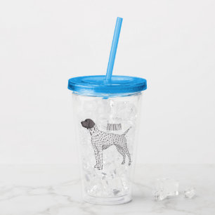 German Shorthaired Pointer dog cartoon Acrylic Tumbler