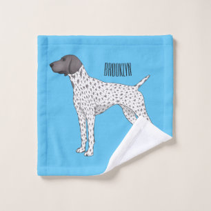 German Shorthaired Pointer dog cartoon Bath Towel Set