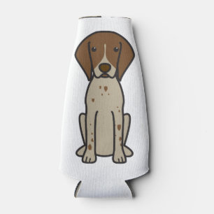 German Shorthaired Pointer Dog Cartoon Bottle Cooler
