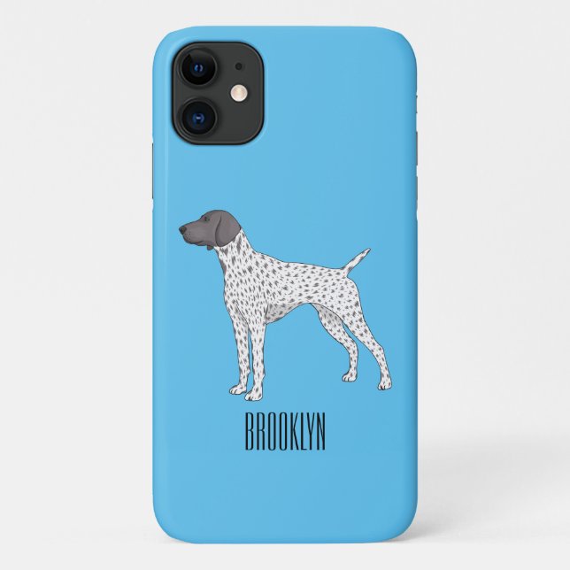 German Shorthaired Pointer dog cartoon Case-Mate iPhone Case (Back)