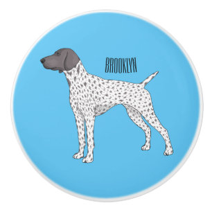 German Shorthaired Pointer dog cartoon Ceramic Knob