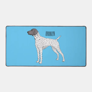 German Shorthaired Pointer dog cartoon  Desk Mat
